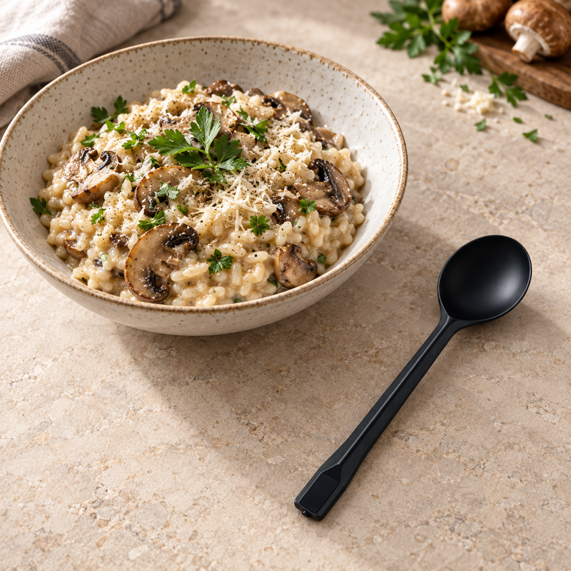 Black PS 2.5g Disposable Dinner Spoon - DS314