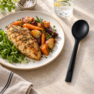 Black PS 3.6g Heavy Duty Dinner Spoon - DS315