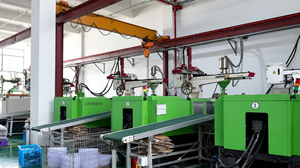 Disposable plastic cutlery injection molding workshop 1