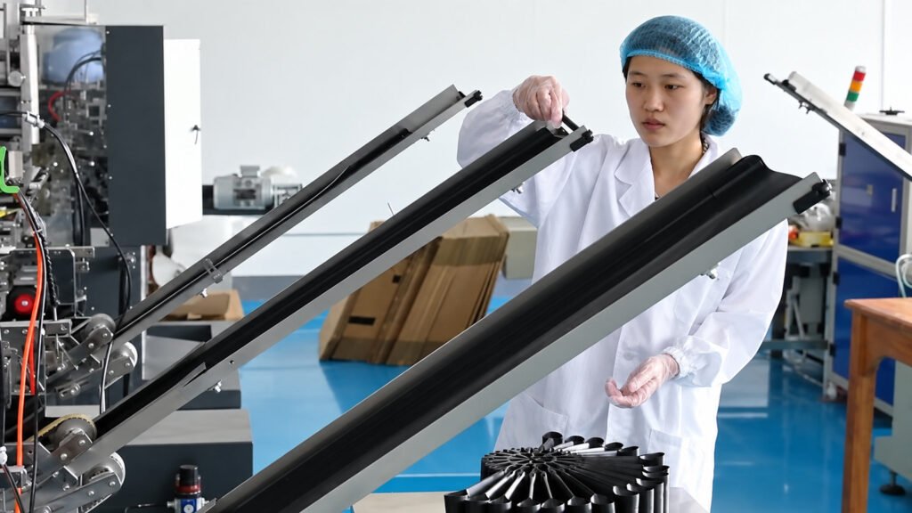 Disposable cutlery packaging line 1