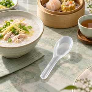 Clear PP 1.6g Reinforced Chinese Soup Spoon - DS411