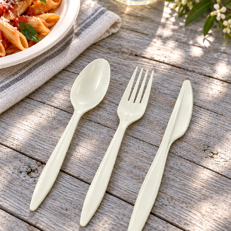 Ivory PP Disposable Cutlery Set - PSK405