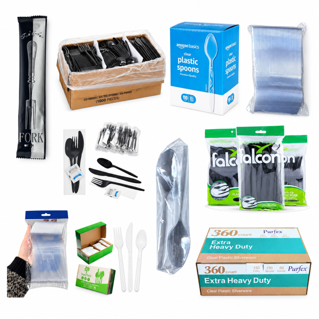 Disposable cutlery packaging options